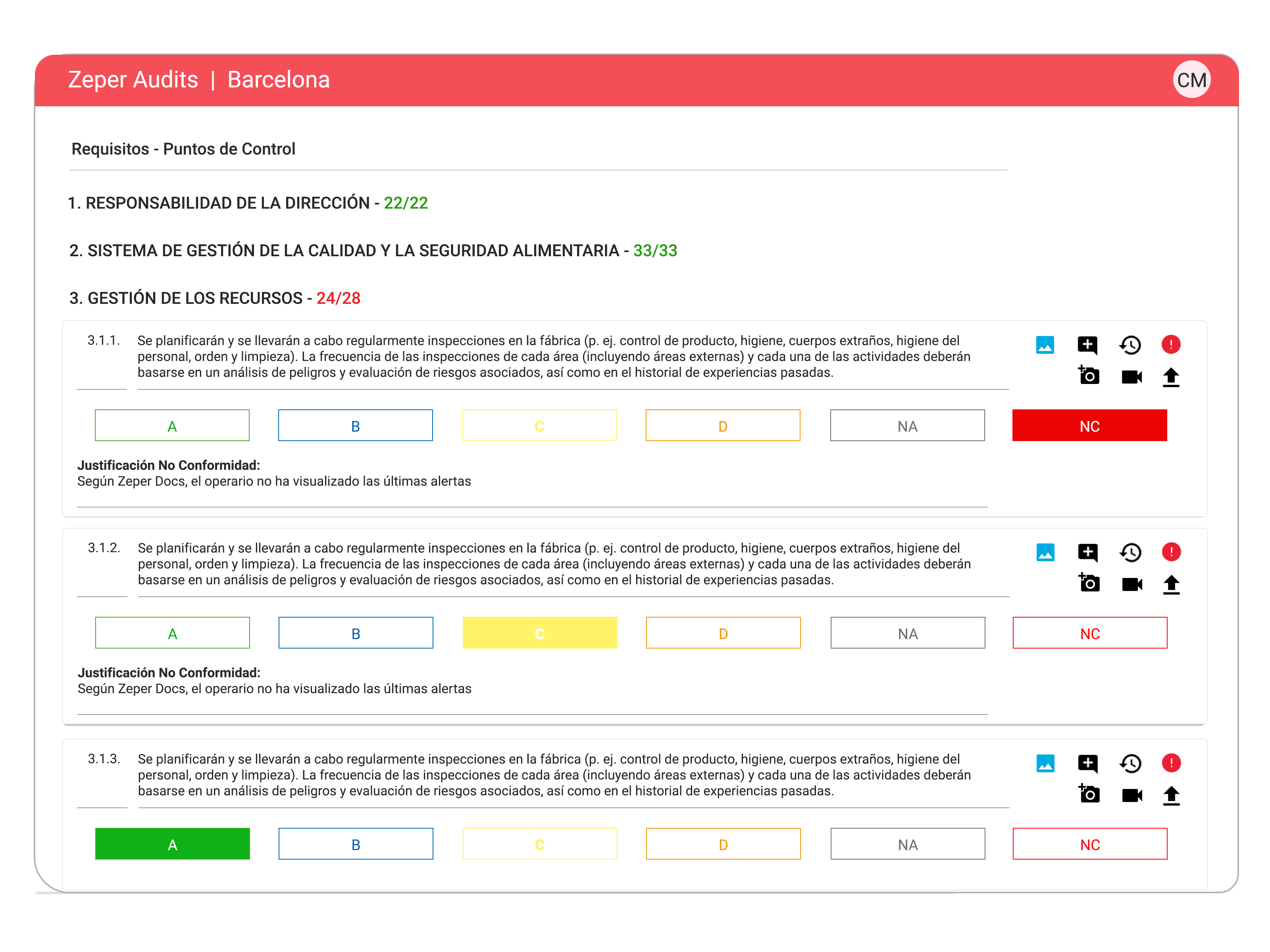 screenshot of Zeper Audits